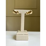 Brinco Ear Cuff Tubo Banhado a Ouro