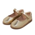 Sapatilha Couro Retrô - Dourado 