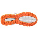 Kit Tênis Asc Lege 21 para Treino, Academia e Esportes - Azul e Laranja + 03 Pares de Meias Cano Alto 