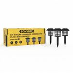 Kit 6 Luminárias Solares Led Externa Bomvink Bom-4601