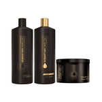 Wella Kit Dark Oil Shampoo e Condic. 1L + Máscara 500ml