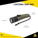 Lanterna de Mergulho Hunt 1600 - Cressi