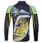 Camiseta De Pesca King Brasil Verde UV 50 - KFF107