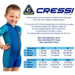 Roupa de Neoprene Cressi Infantil Short Baby Boy Azul - Cressi