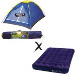 Barraca Iglu Azul 4 Pessoas - Mor + Colchão Multiuso Casal com Fole - Mor