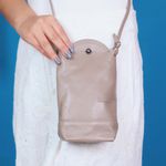 Bolsa de Couro - VIAGEM - Amêndoa