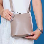 Bolsa de Couro - XODÓZINHA - Amêndoa