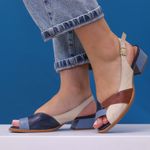Sandália RECOMEÇAR - Azul Hortência, Azul Anil, Off White e Chocolate - 965.16
