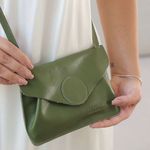 Bolsa de Couro - Carinho - Verde Cacto