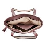 Bolsa de Couro - ENVELOPE - Mousse e Off White