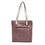Bolsa de Couro - ENVELOPE - Mousse e Off White