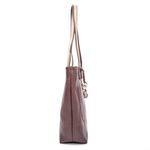 Bolsa de Couro - ENVELOPE - Mousse e Off White