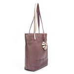 Bolsa de Couro - ENVELOPE - Mousse e Off White