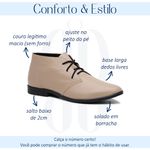 Bota Feminina Oxford Couro Nude - Porto - 240-02