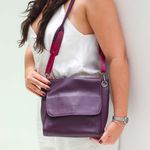 Bolsa de Couro - ACOLHER - Ameixa e Pitaya