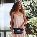 Bolsa de Couro - BOSSA - Preta e Off White