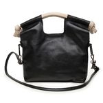 Bolsa de Couro - BOSSA - Preta e Off White
