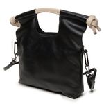 Bolsa de Couro - BOSSA - Preta e Off White