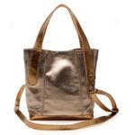 Bolsa de Couro - CELEBRAR - Champagne E Bronze