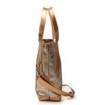 Bolsa de Couro - CELEBRAR - Champagne E Bronze