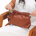 Bolsa de Couro - HARMONIA - Chocolate