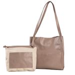 Bolsa de Couro - LITORAL - Amêndoa