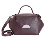 Bolsa de Couro - Mini NASCENTE - Ameixa e Lavanda