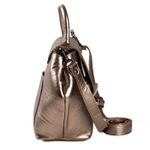 Bolsa de Couro - Mini NASCENTE - Champagne e Off White