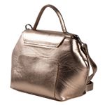 Bolsa de Couro - Mini NASCENTE - Champagne e Off White