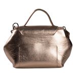 Bolsa de Couro - Mini NASCENTE - Champagne e Off White
