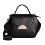 Bolsa de Couro - Mini NASCENTE - Preta e Off White