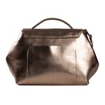 Bolsa de Couro - NASCENTE - Champagne e Off White
