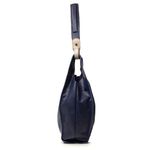 Bolsa de Couro - RELUZIR - Azul Anil e Off White 