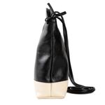Bolsa de Couro - VIAGEM - Preta e Off White