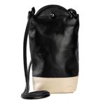 Bolsa de Couro - VIAGEM - Preta e Off White