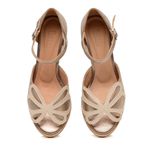 Sandália - BORBOLETA - Champagne E Off White - 177.67