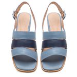 Sandália Rasteira - BRILHAR - Azul Hortência e Azul Anil - 914.42