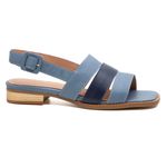 Sandália Rasteira - BRILHAR - Azul Hortência e Azul Anil - 914.42