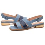 Sandália Rasteira - BRILHAR - Azul Hortência e Azul Anil - 914.42