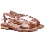Sandália Rasteira - FLORESCER - Metalizado Rose - 842.64 