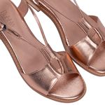 Sandália Rasteira - FLORESCER - Metalizado Rose - 842.64 