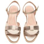 Sandália Rasteira - LAPA - Champagne e Off White - 842.68