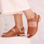 Sandália Rasteira - MARÉ - Caramelo - 842.97