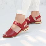 Sandália Rasteira - MARÉ - Vermelha - 842.97