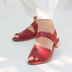Sandália Rasteira - MARÉ - Vermelha - 842.97