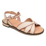 Sandália Rasteira - SONHAR - Off White e Chilli - 881.06