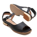 Sandália Rasteira- VIVER - Preta - 914.39