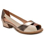 Sapato Peep Toe ENERGIA - Chocolate, Off White, Preto e Champagne - 965.14