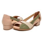 Sapato Peep Toe ENERGIA - Nude, Sálvia, Chocolate E Off White - 965.14 