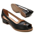 Sapato Peep Toe ENERGIA - Preto - 965.14